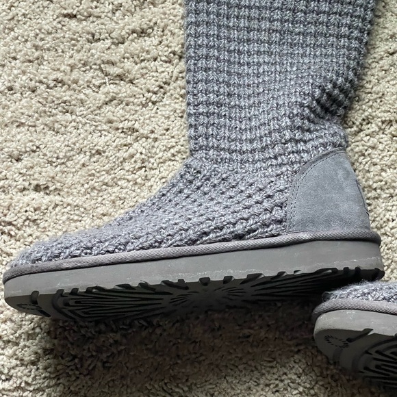 UGG Tall Solene Charcoal Knit Sweater Weather - Picture 10 of 14